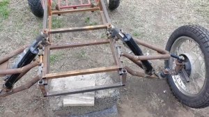 Багги из хлама своими руками, завершение передней подвески и рулевой рейки