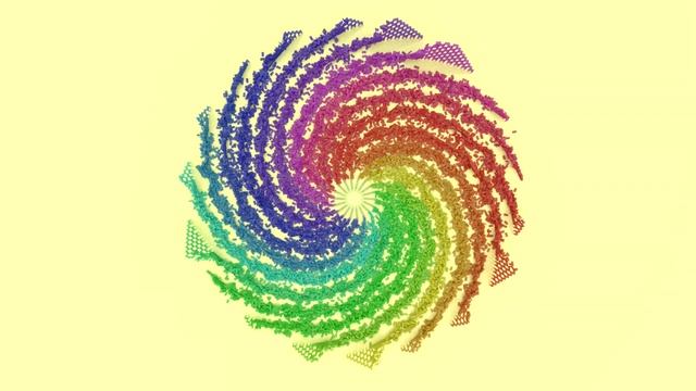 Удивительная радужная спираль