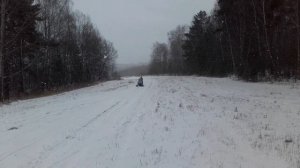 Самодельный снегоход с центробежным сцеплением .