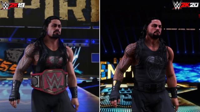 WWE 2K20 vs WWE 2K19 FacesFinishersBloodHair Physics Comparison  ARE GRAPHICS WORSE OR BETTER
