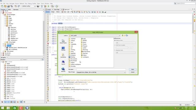 how to  add library in java netbeans
