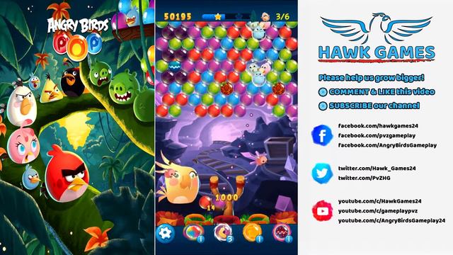 Angry Birds Stella POP Bubble Shooter Level 74 - Walkthrough, No Boosters смотреть онлайн