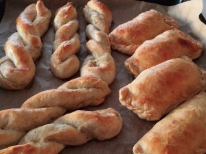 Ленивые пирожки в духовке К ЧАЮ Из слоеного теста