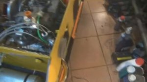 Прямоточная выпускная система на мотобуксировщике.