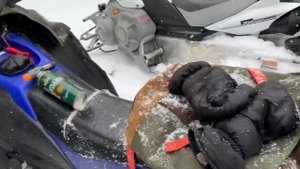 Покатушки на самодельном снегоходе с двигателем 1kr-fe)))))###