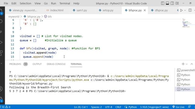 Implement | BFS Algorithm using Python AI Practical's – смотреть онлайн ...