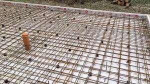 ? Фундамент - Монолитная плита - Армирование. Как выглядит армирование фундаментной плиты под дом