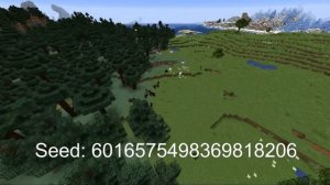 Minecraft fox and wolf seed 1 15 2 taiga village, mountains, ice spike plains