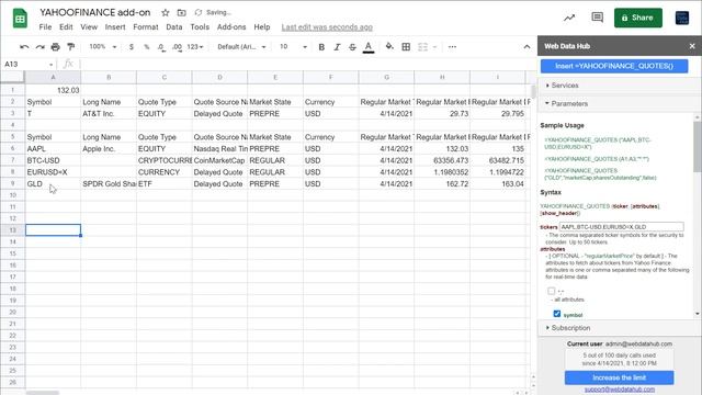 How to pull Yahoo Finance data into spreadsheets (Google Sheets and Excel) смотреть онлайн
