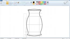 Как нарисовать вазу в программе Paint