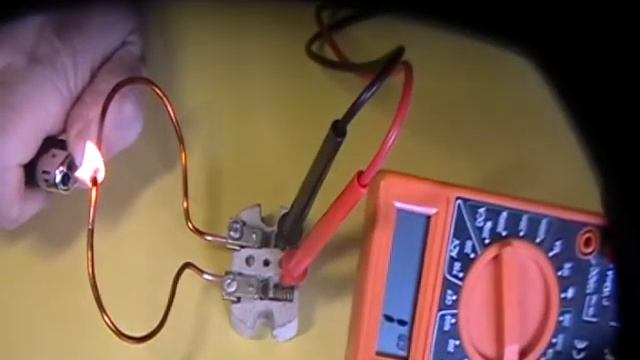 Измерение электропроводности пламени огня (Electrical Conductivity Of Fire).