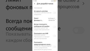 Полезные настройки в режиме разработчика.