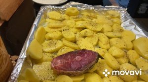 Картошка 🥔 с рыбой🐟 в духовке на луковой 🧅 подушке