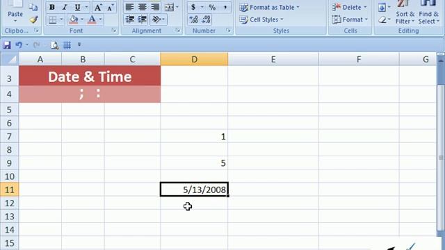 How to Use the Date and Time Function In Excel 2007 смотреть онлайн
