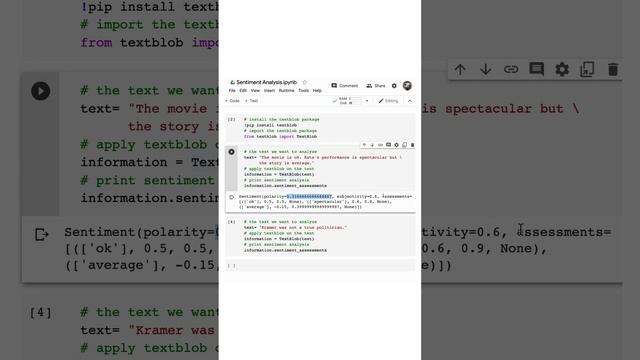 Sentiment Analysis in Python using TextBlob