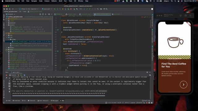 Flutter Tutorial: Coffee App Splash Screen Animation (Lottie)