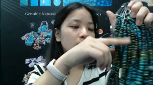 20240913-02 28.9g Natural turquoise and spiny oyster 16inch Simple atmosphere jewelry for Gift