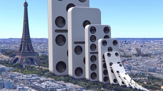 Domino Effect V10 The Largest Domino Simulation On Real Footage