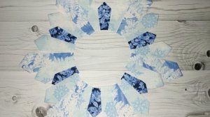 Снежинка из блока Дрезденская тарелка. Пэчворк / Snowflake Dresden plate Tutorial