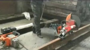 Сверление и резка железнодорожных рельс