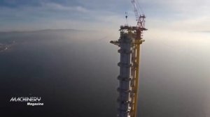 Удивительная современная технология строительства подвесных мостов. Невероятные строительные машины