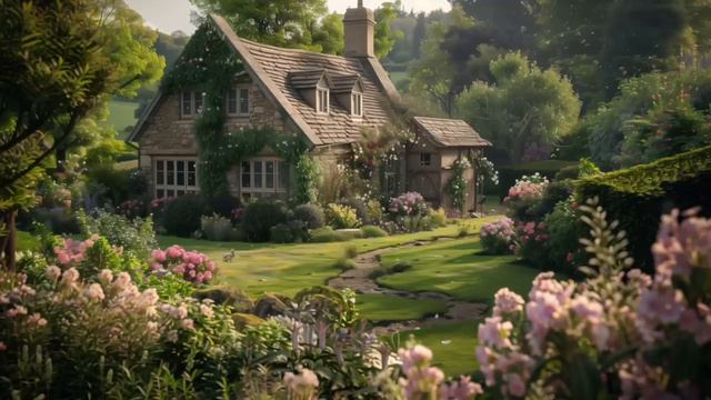 English Spring Garden Ambience ㅣ3 Hours of Birdsong Soundscape and Cottagecore