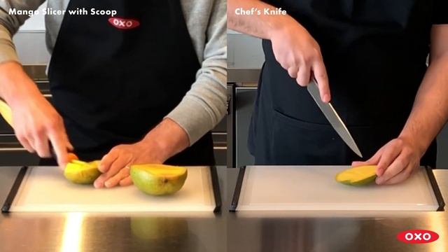 OXO Gadget Games: Mango Slicer with Scoop