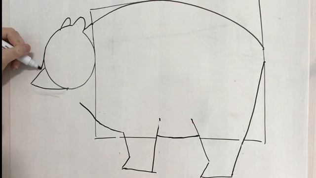 Рисуем медведя. Как нарисовать мишку за 5 минут из круга и прямоугольника? Простые уроки рисования