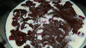 Брауни с творогом и вишней