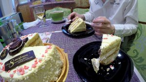 СНАЧАЛА ТОРТ НЕ ПОНРАВИЛСЯ, НО ПОТОМ ! Торт НЕЖНЫЙ у ПАЛЫЧА МУКБАНГ