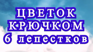 Цветок крючком с 6 лепестками - Схема пошагово