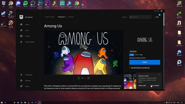 how to get Among Us for *FREE* on PC (FREE PC GAMES | Epic MEGASALE)