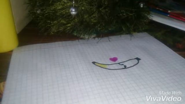 Как нарисовать кавайный банан?  Рисуем вместе кавайный банан!!! ❤
