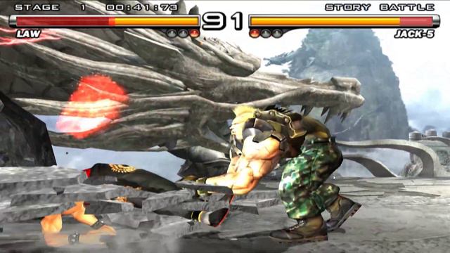 Law vs Jack 5 (Hardest) Tekken 5. смотреть онлайн