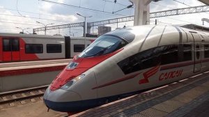Отправление Высокоростного Поезда (Сапсан) сообщением Москва-Санкт-Петербург С Ленинградского вокза