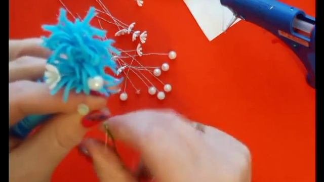 МК Ободок к новому году! Пуансеттия - Рождественская Звезда!  Украшение для волос из фоамирана!