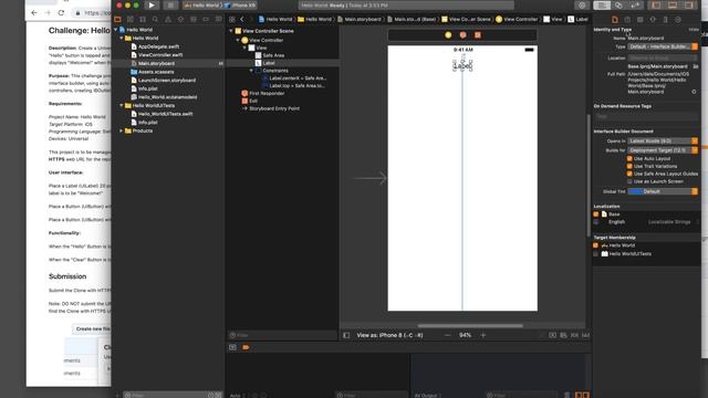 iOS Hello World Example with Git/GitHub Project Management смотреть онлайн