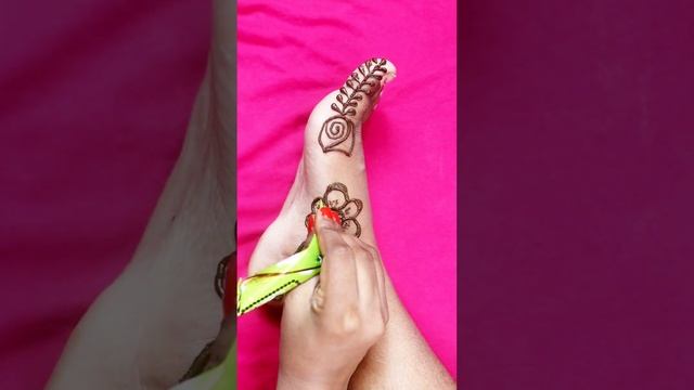 easy mehndi flowers with  12345 #shorts #Bridal #wedding