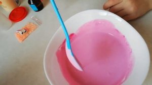 DIY слайм из клея ПВА/простой рецепт слайма из клея Луч/Розовый слайм