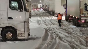 Работа на фуре по Москве зимой.