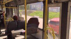 Последние автобусы с гармошкой в Рязани (ЛиАЗ-6212)