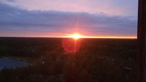 Рассвет с высоты птичьего полёта. Рефтинский.