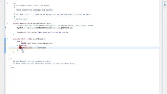 In Java, What if there is an exception before the finally block смотреть онлайн