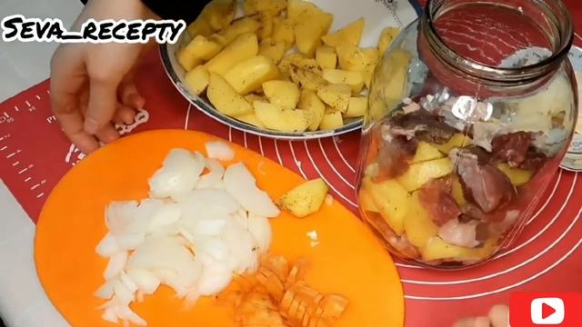 рецепт блюда на ужин в духовке/жарков в банке/банка в духовке