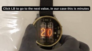 nixie tube watch wrist IN-16 clock ticker style compact neon-lit wristwatch