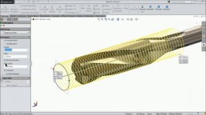 Design of Twisted Tap Bit M14x1.5mm in SolidWorks