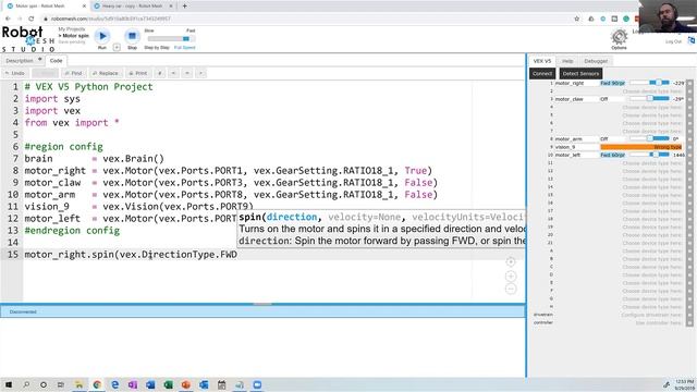 Programming a VEX robot using Python - Webinar 09-29-2019