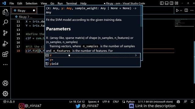 A Simple Python Program to Implement Support Vector Machine (SVM) Classifier | Machine Learning