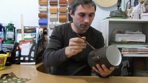 ? Декупаж и состаривание металлического кувшина