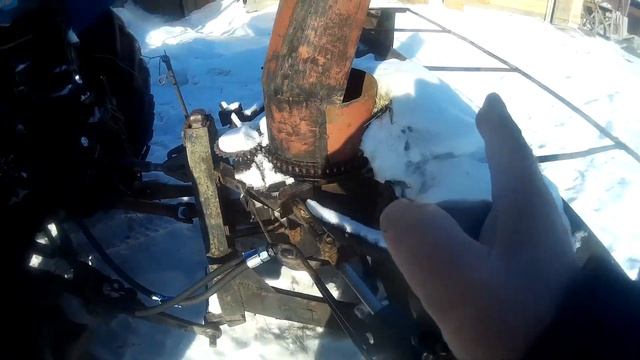 видео обзор самодельного снегоротора